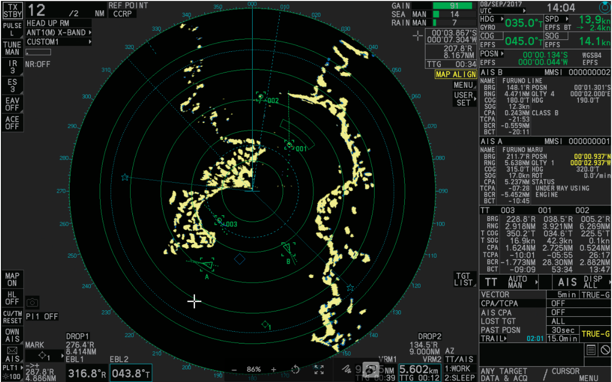 Radar maritimes série Model echo0